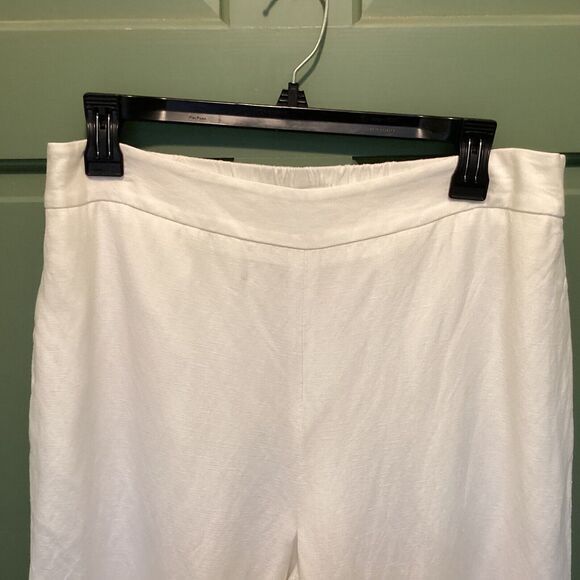 Nine West Women's Linen Blend Pants Size 8 Lined Wide-Leg Minimalistic Career - Picture 2 of 8